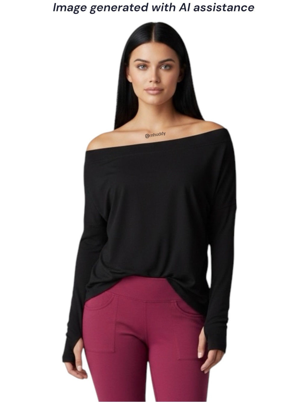 NWT Athleta M black studio barre sweatshirt